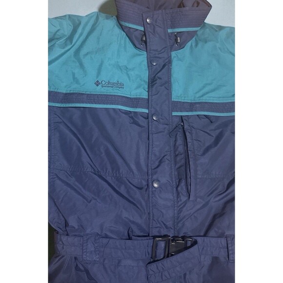 Columbia One Piece Ski Suit Men’s XL Tall Navy Teal Insulated 90s Snowsuit VTG - Picture 4 of 6
